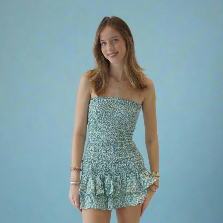 Green Ruched Dress