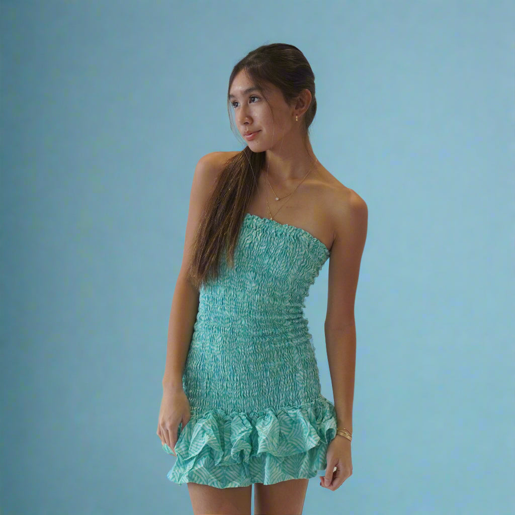 Green Ruched Dress