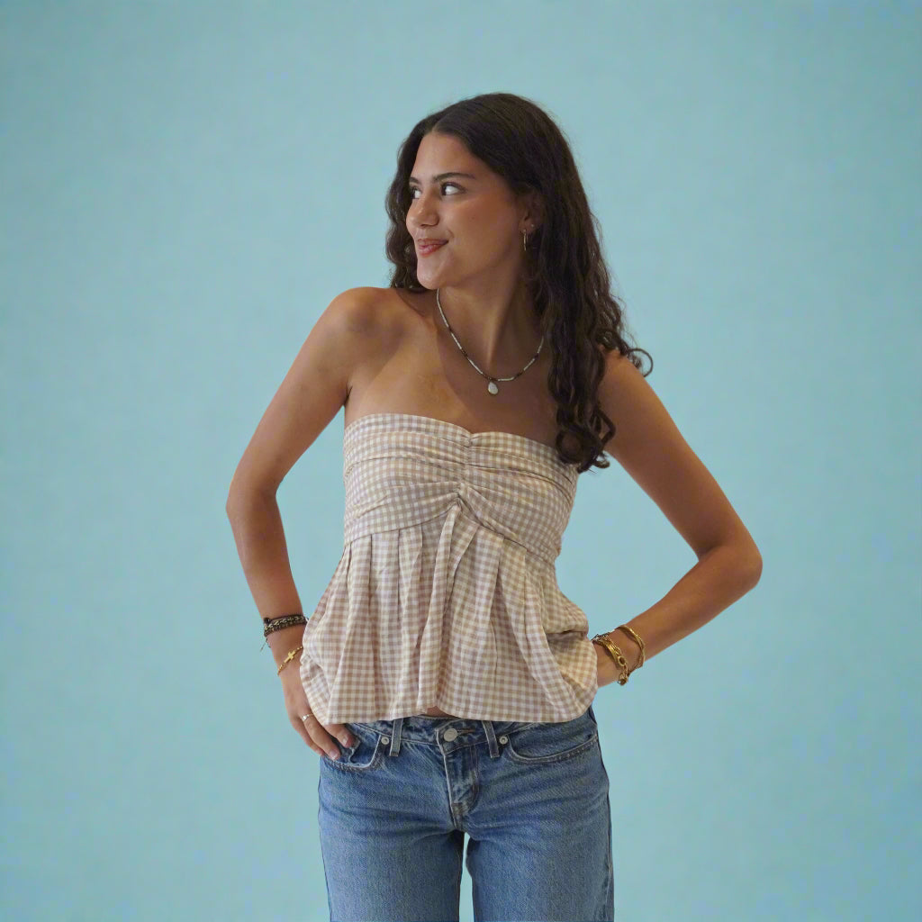 Baby Doll Top Beige