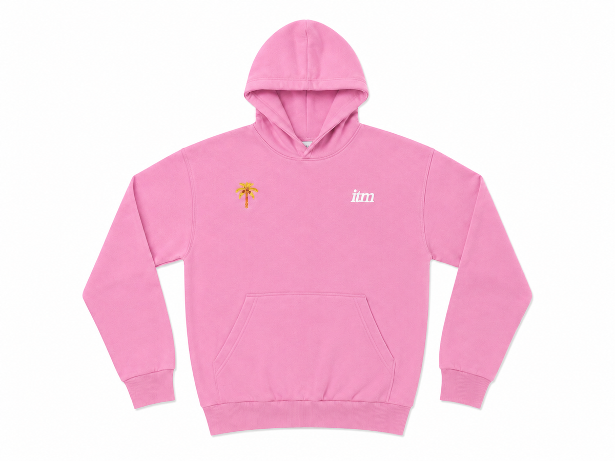 Pink Palm Hoodie