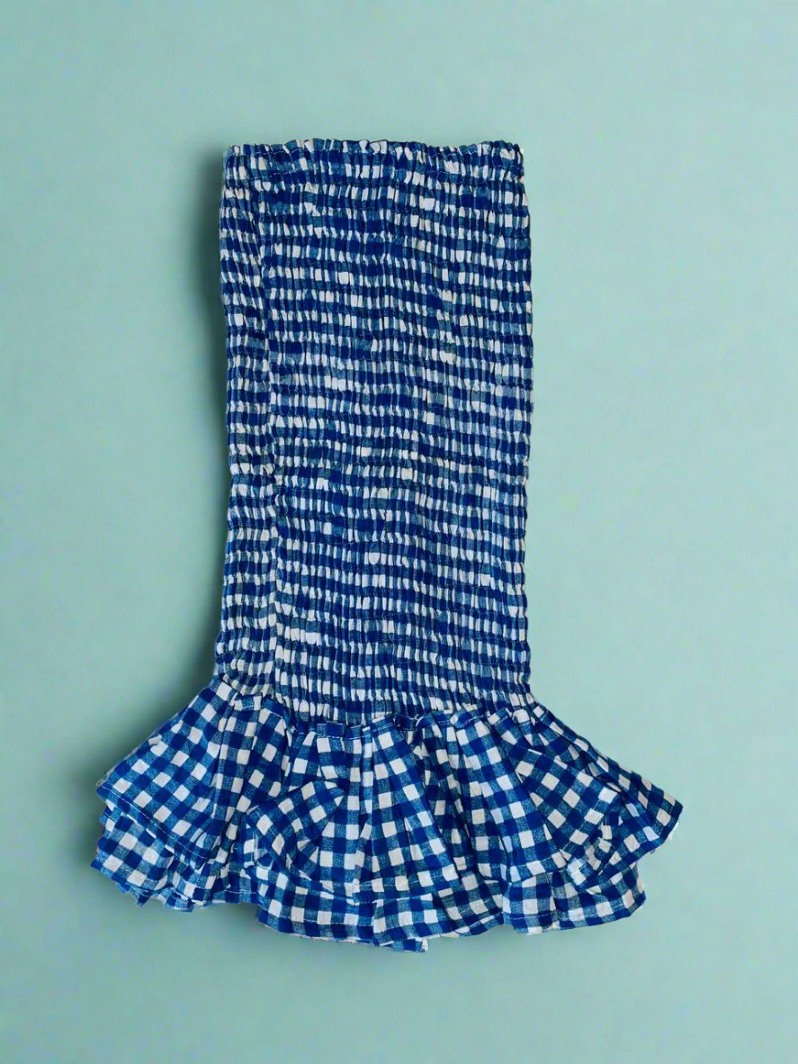 Blue Ruched Dress