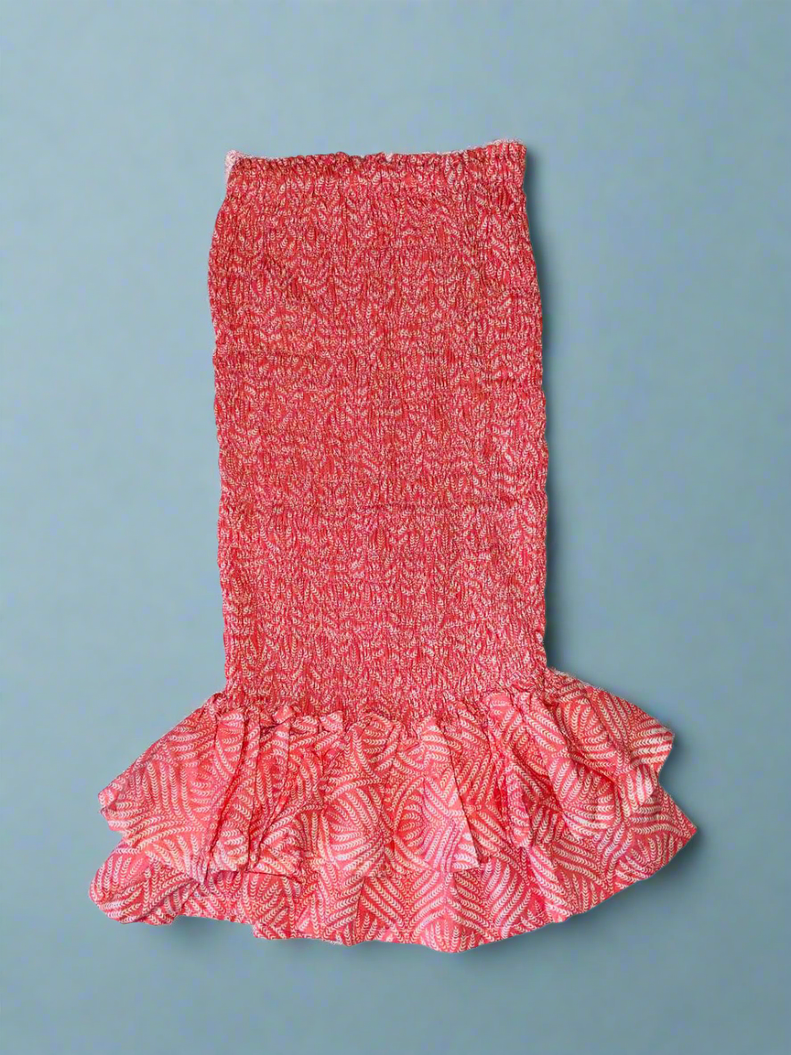 Orange Ruched Dress