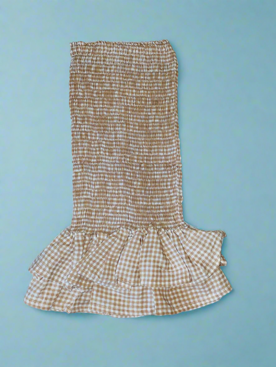 Beige Ruched Dress