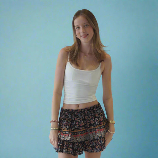 New Patterned Skirt (Black)