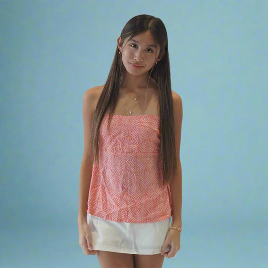 Tie Back Top Orange
