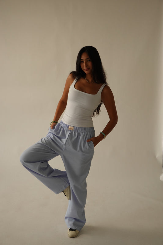 Everyday Pants in Blue Stripe