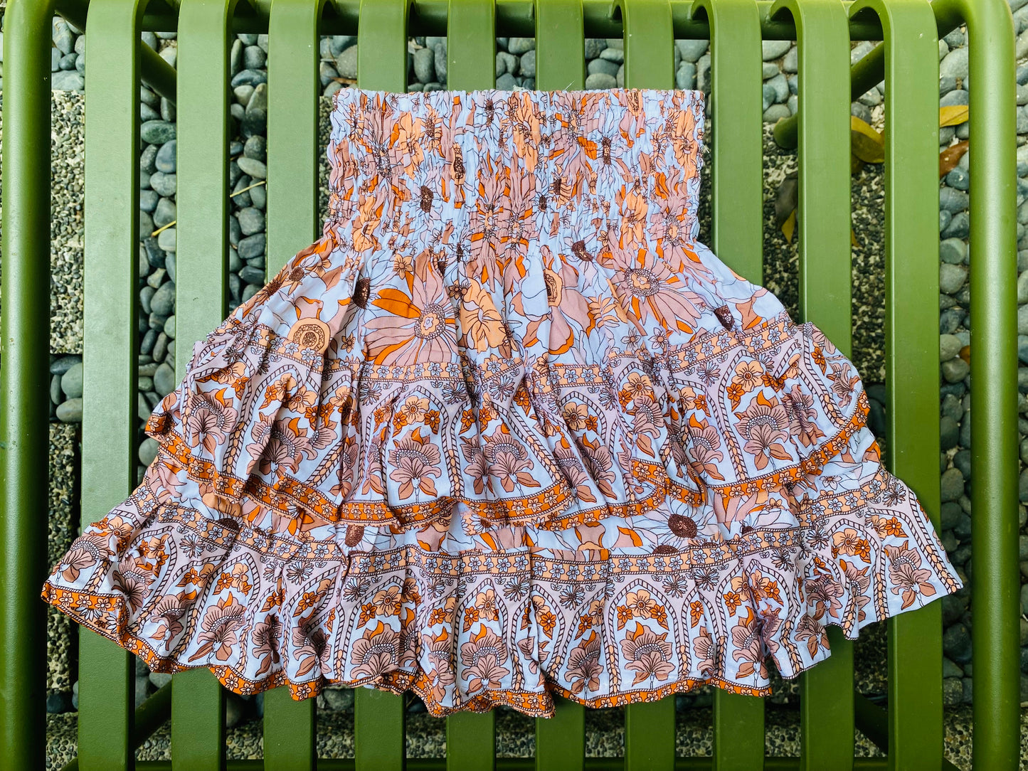 New Patterned Skirt (Orange)