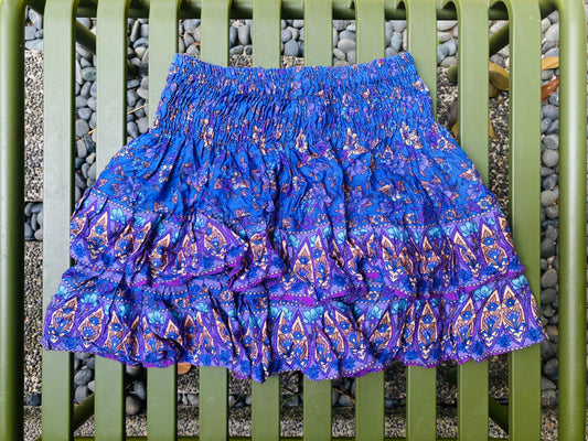 New Patterned Skirt (Violet)