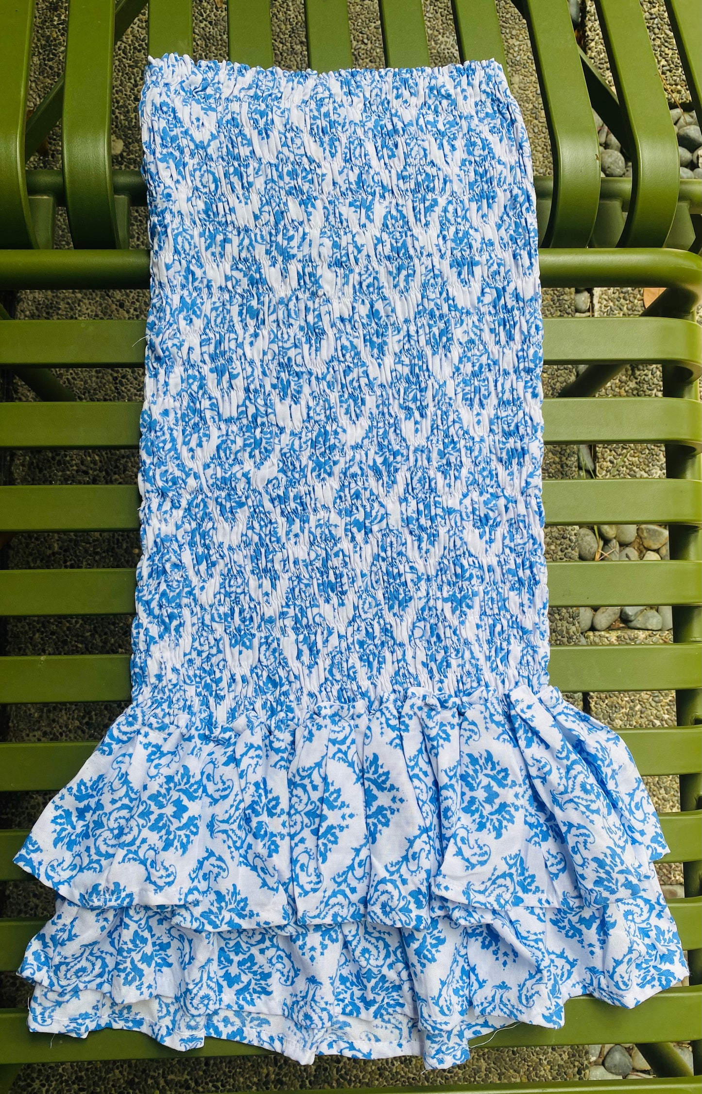 Blue Ruched Dress