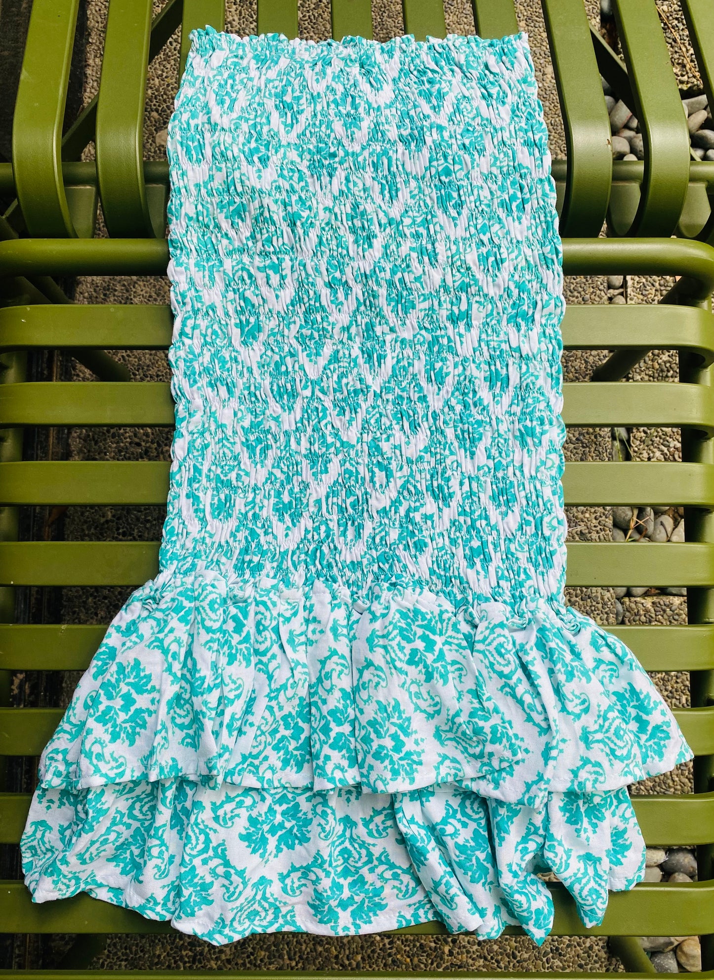 Turquoise Ruched Dress