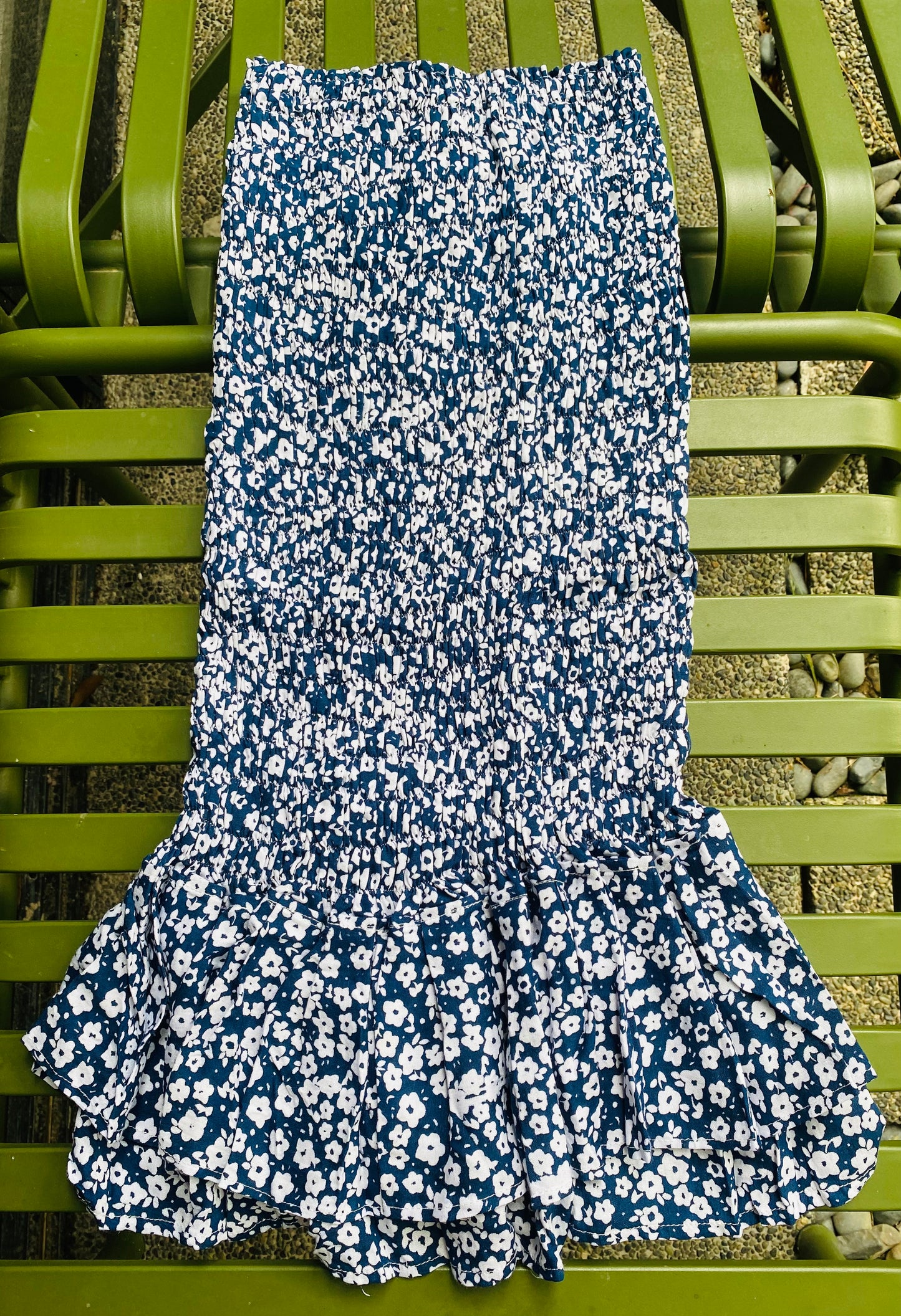 Blue Ruched Dress