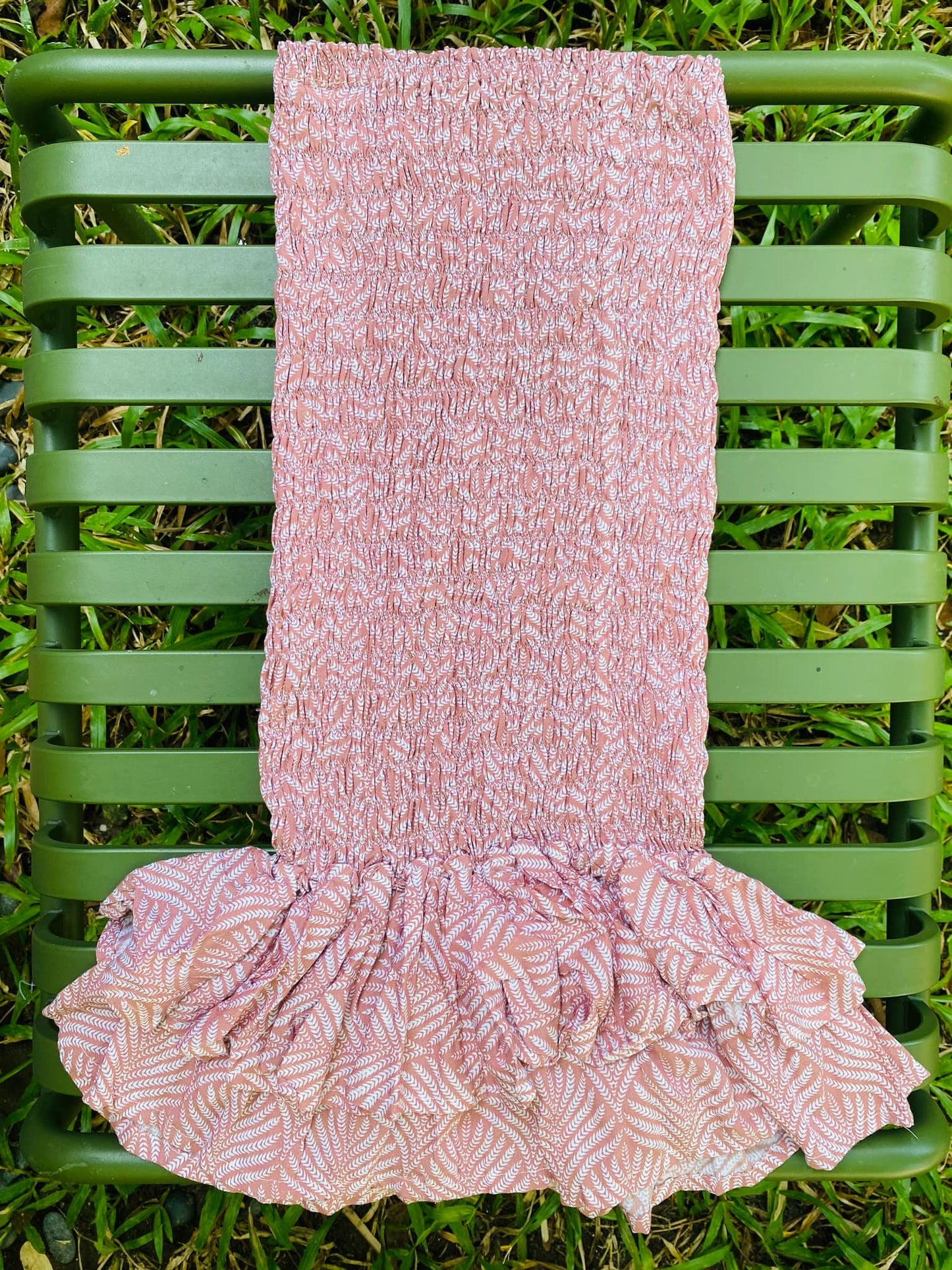 Peach Ruched Dress