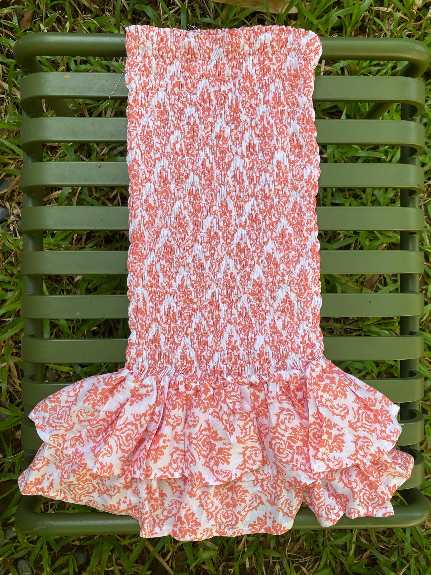 Orange Ruched Dress