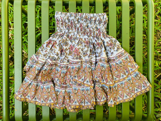 New Patterned Skirt (White)