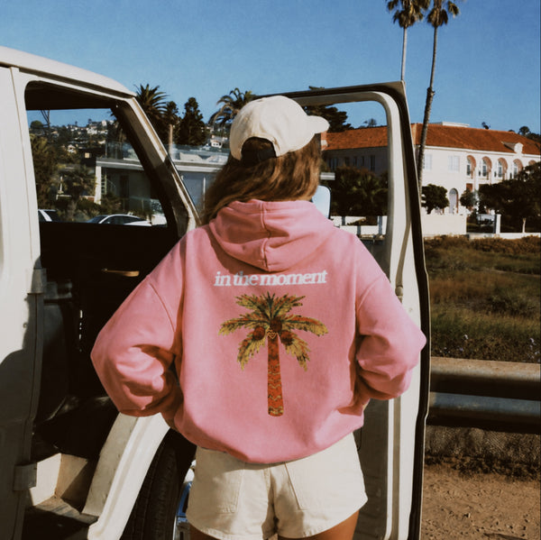 Pink Palm Hoodie