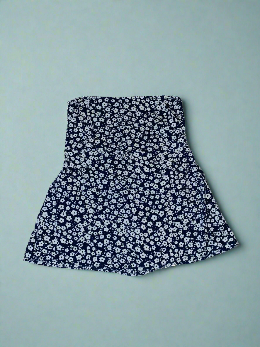 Tie Back Top Blue