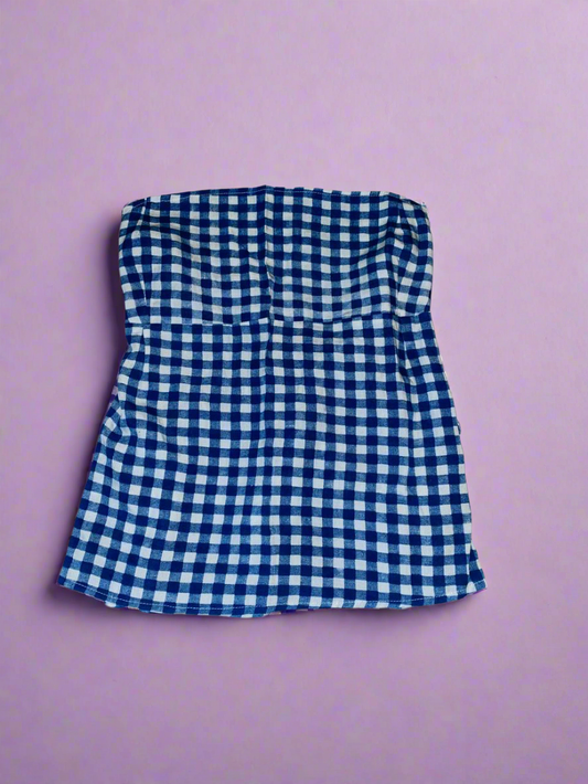 Tie Back Top Blue