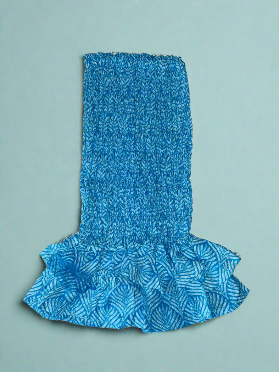 Blue Ruched Dress