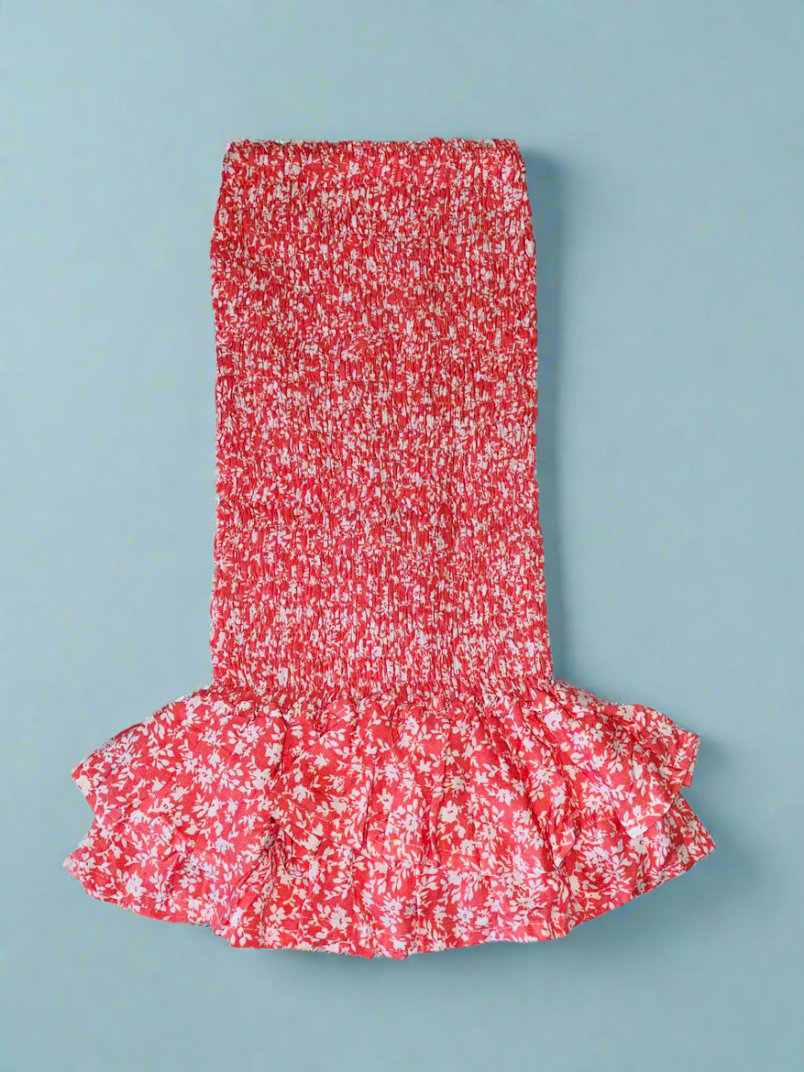 Orange Ruched Dress